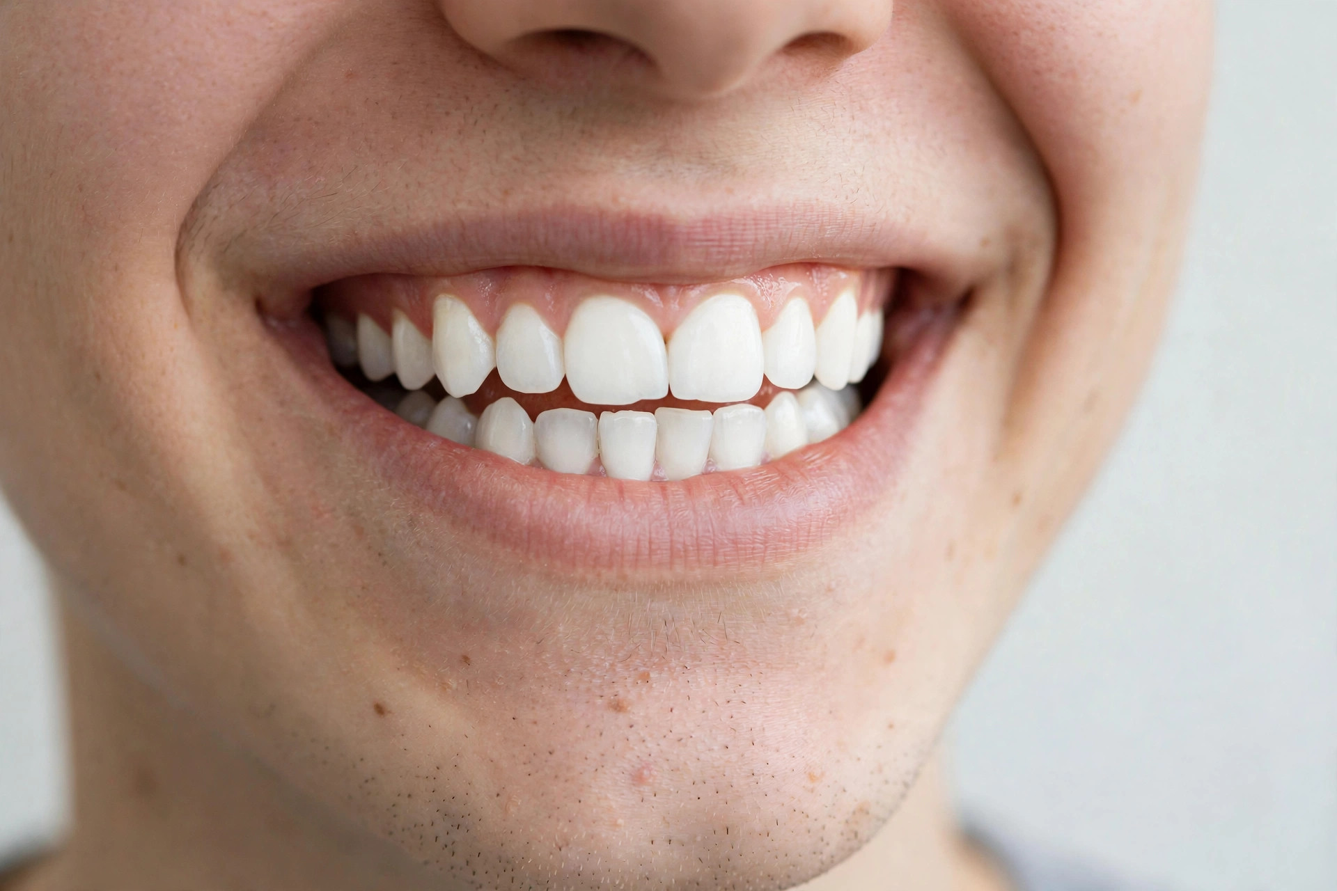 Smile after gap closure