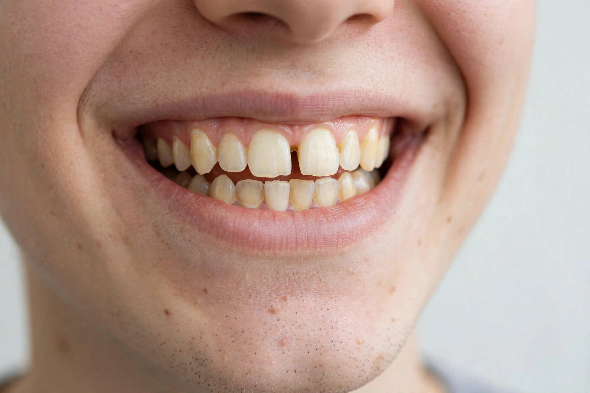 Smile before gap closure